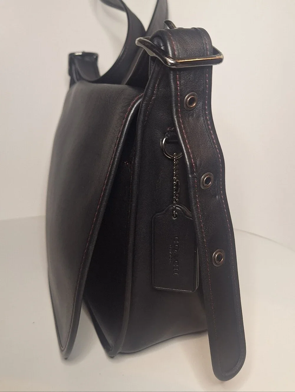Coach Saddle Bag 75th Anniversary Leather Purse Crossbody 55298 Black Re-edition - Picture 3 of 16
